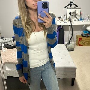 BLUENOTES STRIPED CARDIGAN